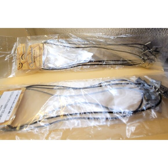 Chattitudes Metal & Leather Text Word Charm Necklace Set Of 6 jj3557 - Picture 4 of 7